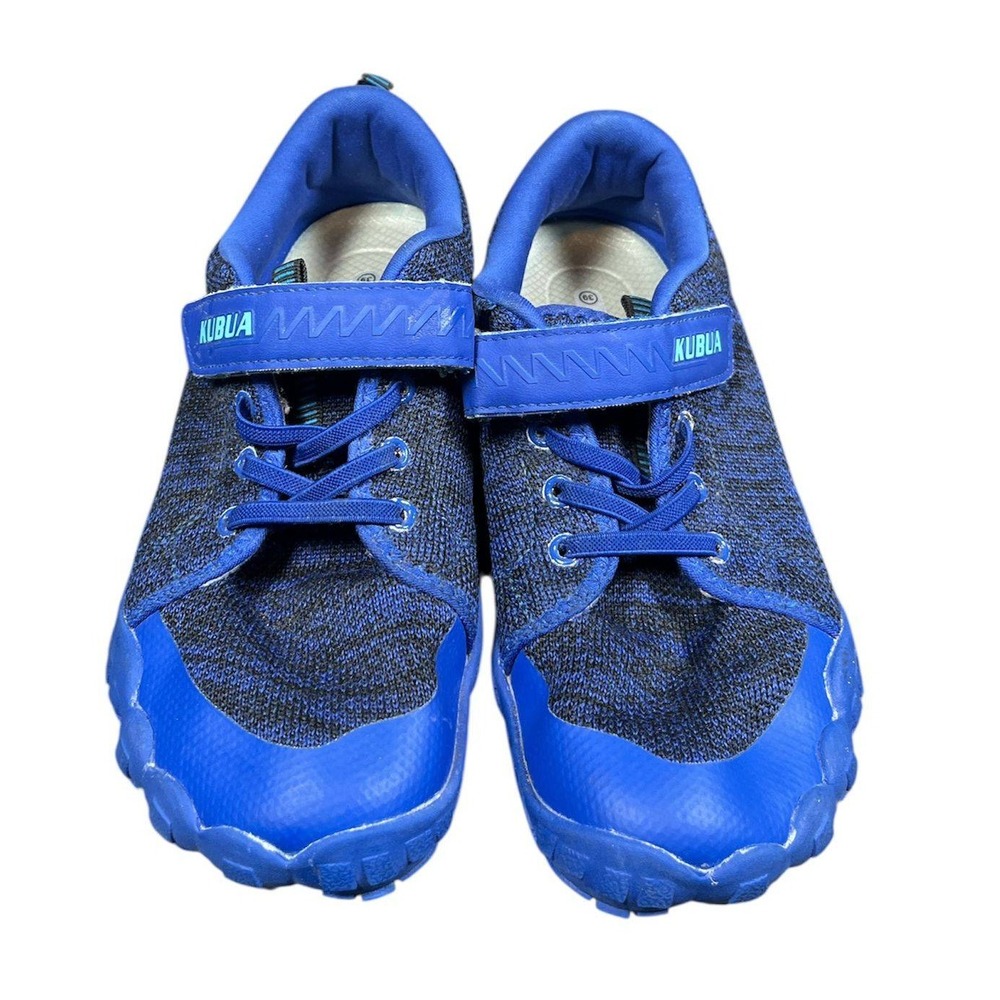 KUBUA Blue Knit Sneakers Women Girls Boys Shoes EUR 39 US‎ 8.5 Lace Up Youth 6.5